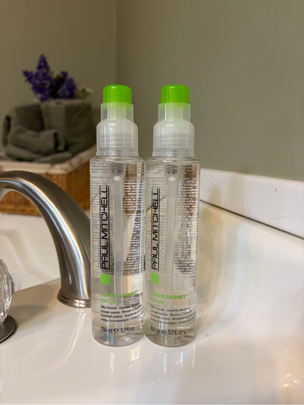 Paul Mitchell Clear Serum Bottles with Bright Green Caps - 2 for $16!